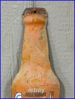 Vintage Advertising Orange Crush Bottle Thermometer Sign large 28 1/2