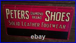 Vintage Advertising Peters Diamond Shoes Tin Sign