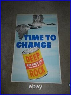Vintage Advertising Poster- 1950's Deep Rock Motor Oil-vintage Gas & Oil