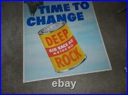 Vintage Advertising Poster- 1950's Deep Rock Motor Oil-vintage Gas & Oil