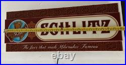 Vintage Advertising Schlitz Beer Lighted Elect Sign Works 22 X 8.5