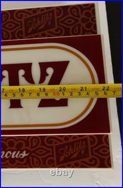 Vintage Advertising Schlitz Beer Lighted Elect Sign Works 22 X 8.5