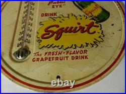 Vintage Advertising Thermometer- 1950's Squirt Soda 9 In. Thermometer- Drive-in