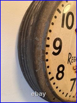 Vintage Advertising Wall Clock ROY PRIM Registered Watchmaker 3228 Tweedy