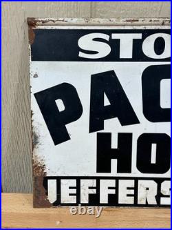 Vintage Advertising sign Pacific Hotel Jefferson City, Mo original collectible