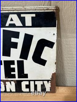 Vintage Advertising sign Pacific Hotel Jefferson City, Mo original collectible