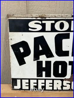 Vintage Advertising sign Pacific Hotel Jefferson City, Mo original collectible