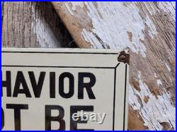 Vintage Alcatraz Porcelain Sign Rare Old Penitentiary Jail Prison San Francisco
