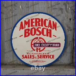Vintage American Gasoline Porcelain Gas Motor Oil Service Station Pump Sign 8'