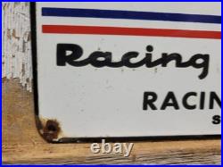 Vintage American Racing Equipment Porcelain Sign Sport Automobile Car Wheels USA