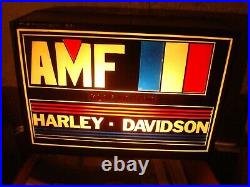 Vintage Amf Harley Davidson Lighted Sign Works