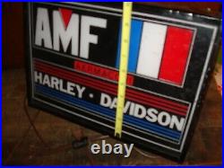 Vintage Amf Harley Davidson Lighted Sign Works