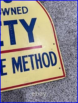 Vintage Ammco World Renowned Safety Brake Service Methos Sign Advertisement