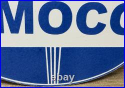 Vintage Amoco Gasoline Porcelain Sign Service Station American Oil Torch Gas