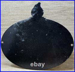 Vintage Amoco Gasoline Porcelain Sign Service Station American Oil Torch Gas