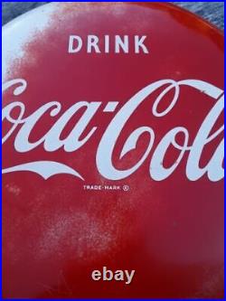 Vintage/Antique 16 Coca Cola Button Sign Coke Sign A-M 2-51