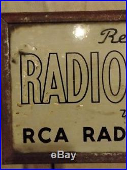 Vintage Antique Light Up RCA Radio Service Display Sign! TV radio advertising