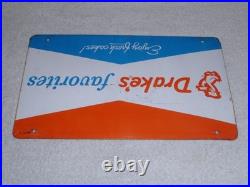 Vintage Antique Original Drake's Favorite Fresh Cakes? +duck 13.5 Metal Sign