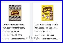 Vintage Antique Original Nos Yoohoo Chocolate Drink 20 Embossed Metal Soda Sign Vintage Antique Original Nos Yoohoo Chocolate Drink 20 Embossed Metal Soda Sign