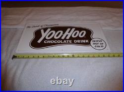 Vintage Antique Original Nos Yoohoo Chocolate Drink 20 Embossed Metal Soda Sign Vintage Antique Original Nos Yoohoo Chocolate Drink 20 Embossed Metal Soda Sign