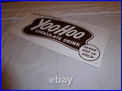 Vintage Antique Original Nos Yoohoo Chocolate Drink 20 Embossed Metal Soda Sign Vintage Antique Original Nos Yoohoo Chocolate Drink 20 Embossed Metal Soda Sign