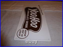 Vintage Antique Original Nos Yoohoo Chocolate Drink 20 Embossed Metal Soda Sign Vintage Antique Original Nos Yoohoo Chocolate Drink 20 Embossed Metal Soda Sign