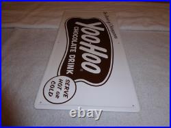 Vintage Antique Original Nos Yoohoo Chocolate Drink 20 Embossed Metal Soda Sign Vintage Antique Original Nos Yoohoo Chocolate Drink 20 Embossed Metal Soda Sign