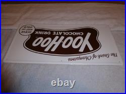 Vintage Antique Original Nos Yoohoo Chocolate Drink 20 Embossed Metal Soda Sign Vintage Antique Original Nos Yoohoo Chocolate Drink 20 Embossed Metal Soda Sign