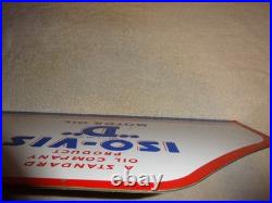 Vintage Antique Original Standard Iso = Vis D Motor Oil Metal Gasoline Rack Sign