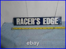 Vintage Antique Original Stp Racers Edge Metal Gasoline & Oil Advertising Sign