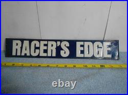Vintage Antique Original Stp Racers Edge Metal Gasoline & Oil Advertising Sign