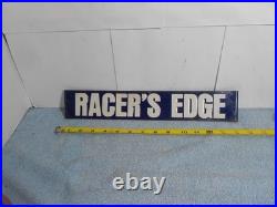 Vintage Antique Original Stp Racers Edge Metal Gasoline & Oil Advertising Sign