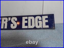 Vintage Antique Original Stp Racers Edge Metal Gasoline & Oil Advertising Sign
