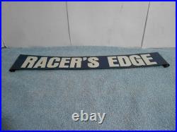 Vintage Antique Original Stp Racers Edge Metal Gasoline & Oil Advertising Sign
