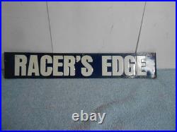 Vintage Antique Original Stp Racers Edge Metal Gasoline & Oil Advertising Sign