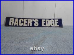 Vintage Antique Original Stp Racers Edge Metal Gasoline & Oil Advertising Sign
