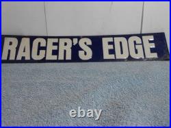 Vintage Antique Original Stp Racers Edge Metal Gasoline & Oil Advertising Sign