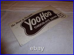 Vintage Antique Original Yoohoo Chocolate Drink 20 Embossed Metal Soda Sign #2