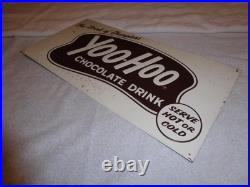 Vintage Antique Original Yoohoo Chocolate Drink 20 Embossed Metal Soda Sign #2