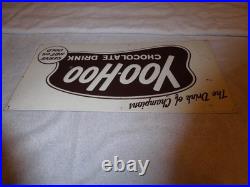 Vintage Antique Original Yoohoo Chocolate Drink 20 Embossed Metal Soda Sign #2