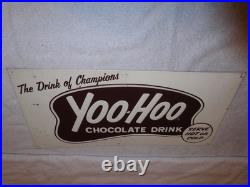 Vintage Antique Original Yoohoo Chocolate Drink 20 Embossed Metal Soda Sign #2