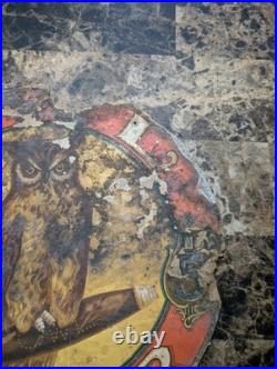 Vintage Antique Owl Cigar 5¢ Original Advertising Sign Vintage Antique Owl Cigar 5¢ Original Advertising Sign