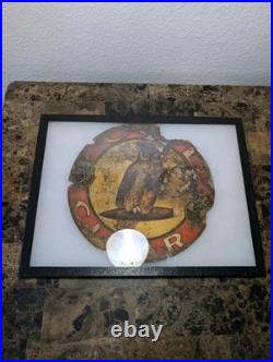 Vintage Antique Owl Cigar 5¢ Original Advertising Sign Vintage Antique Owl Cigar 5¢ Original Advertising Sign
