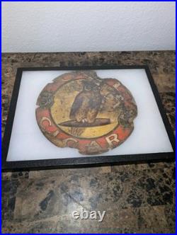Vintage Antique Owl Cigar 5¢ Original Advertising Sign Vintage Antique Owl Cigar 5¢ Original Advertising Sign