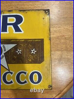 Vintage Antique Porcelain Metal Star Tobacco Cigarettes Advertising Sign Vintage Antique Porcelain Metal Star Tobacco Cigarettes Advertising Sign