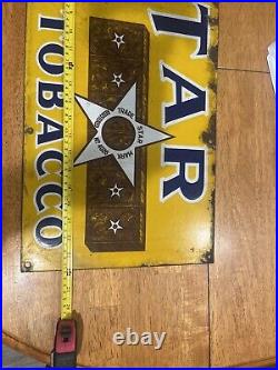 Vintage Antique Porcelain Metal Star Tobacco Cigarettes Advertising Sign Vintage Antique Porcelain Metal Star Tobacco Cigarettes Advertising Sign