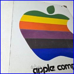 Vintage Apple Computers Sign Authorized Dealer Service Gas Porcelain Sign