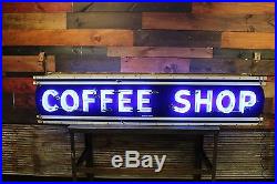 Vintage Art Deco Coffee Shop Porcelain Neon Sign From Downtown Chicago