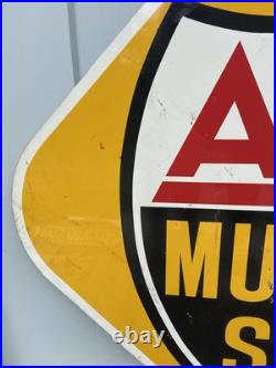 Vintage Arvin Muffler Shop Auto Original Double Sided Sign Large 29 x 29 Stout