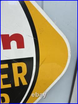 Vintage Arvin Muffler Shop Auto Original Double Sided Sign Large 29 x 29 Stout